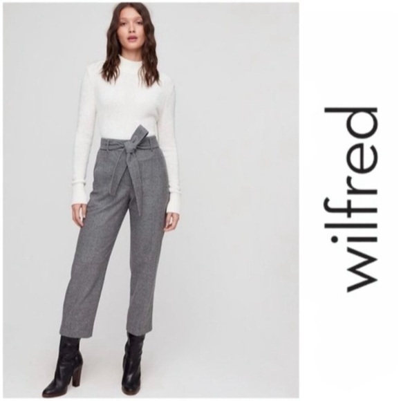 Wilfred Gray High-Waisted Trousers - Picture 1 of 10